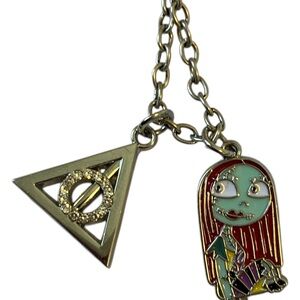 Nightmare Before Christmas Sally Harry Potter Deathly Hallows Necklace Nail Set